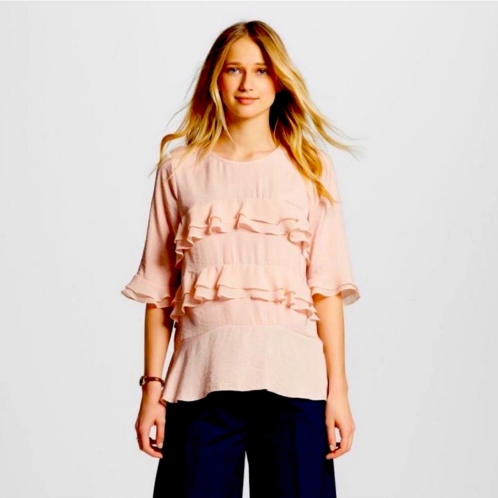 Who What Wear Layered Ruffle Top - Picture 7 of 7